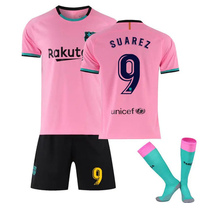 Kids' Messi 10 Barcelona Jersey Set for Soccer
